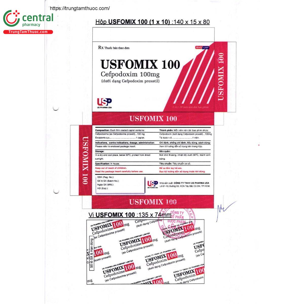 usfomix 100 mg 4 A0463 usfomix 100 mg 4 A0463
