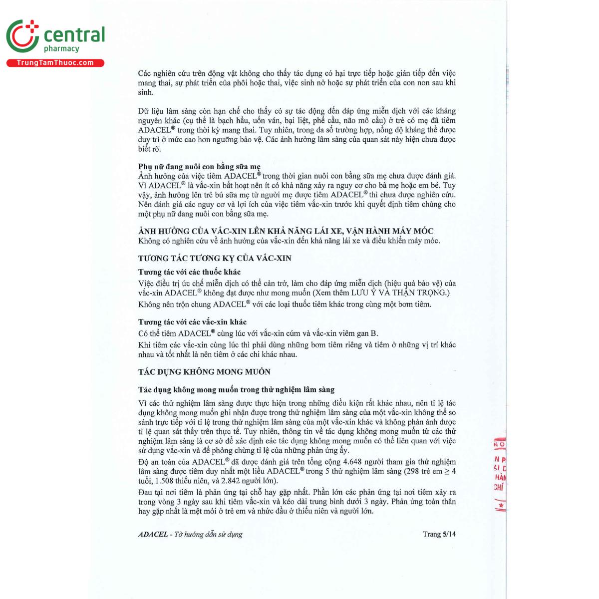 vaccine adacel 10 S7754