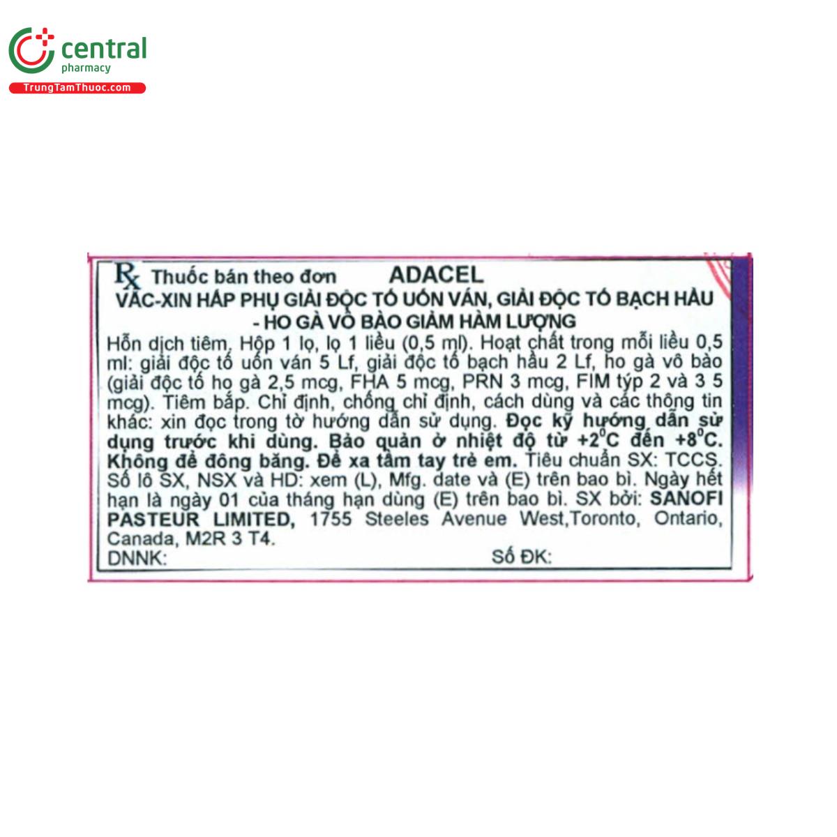 vaccine adacel 3 P6571