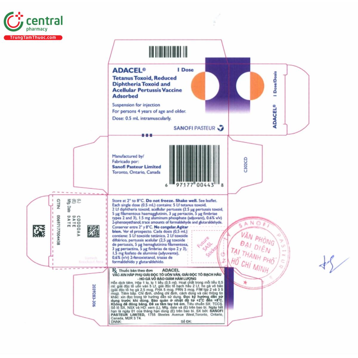 vaccine adacel 4 B0636