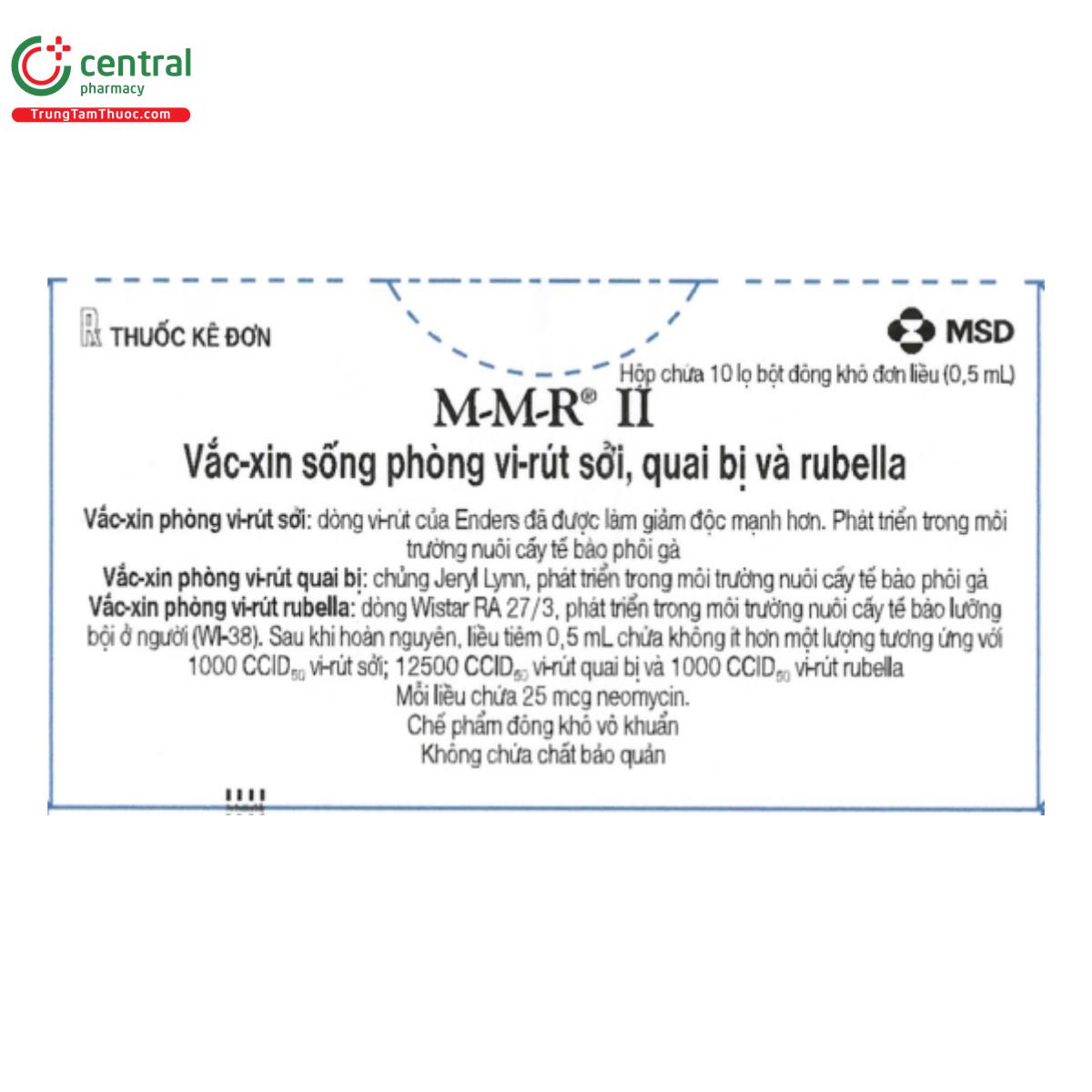 vaccine m m r ii 1 O6437