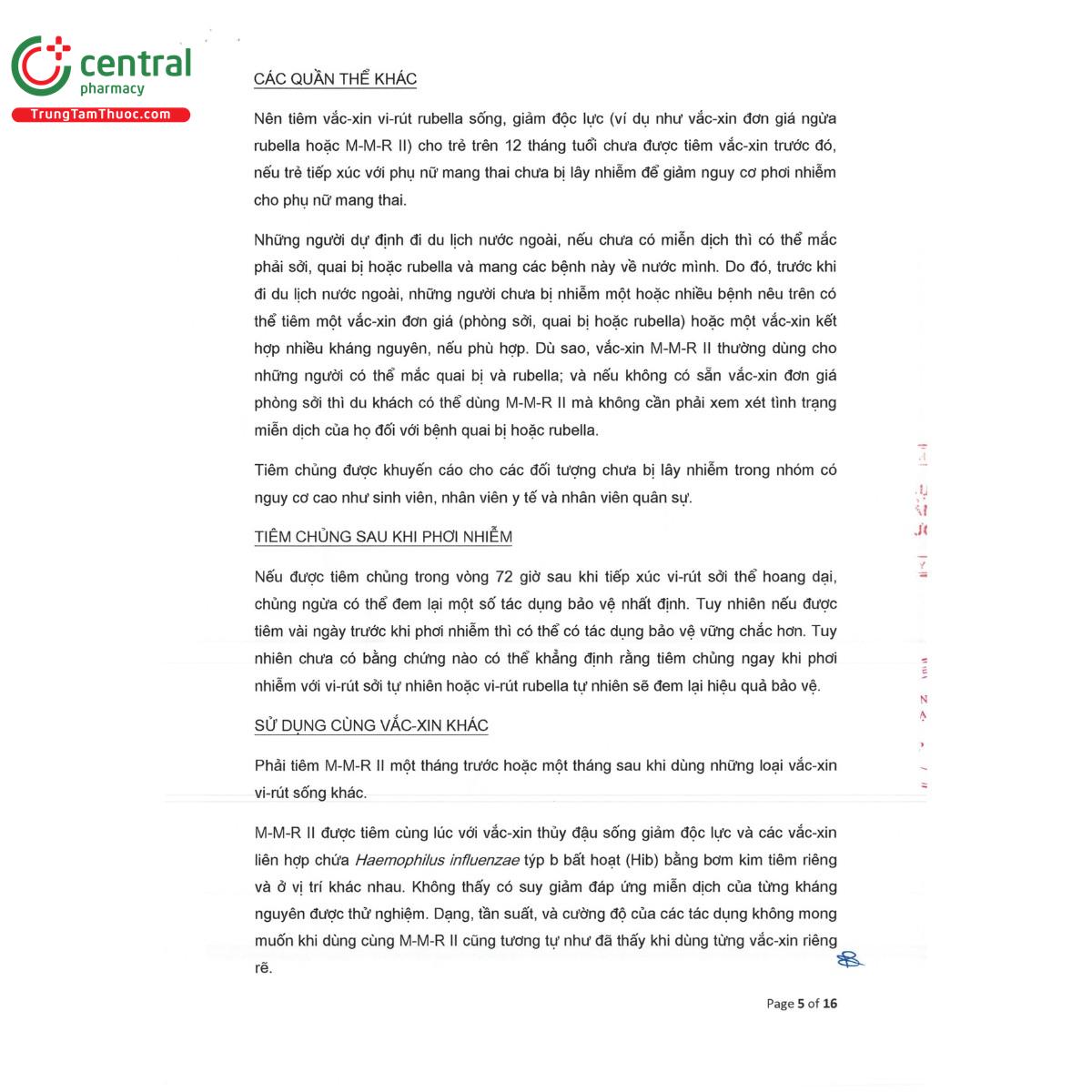 vaccine m m r ii 10 N5544