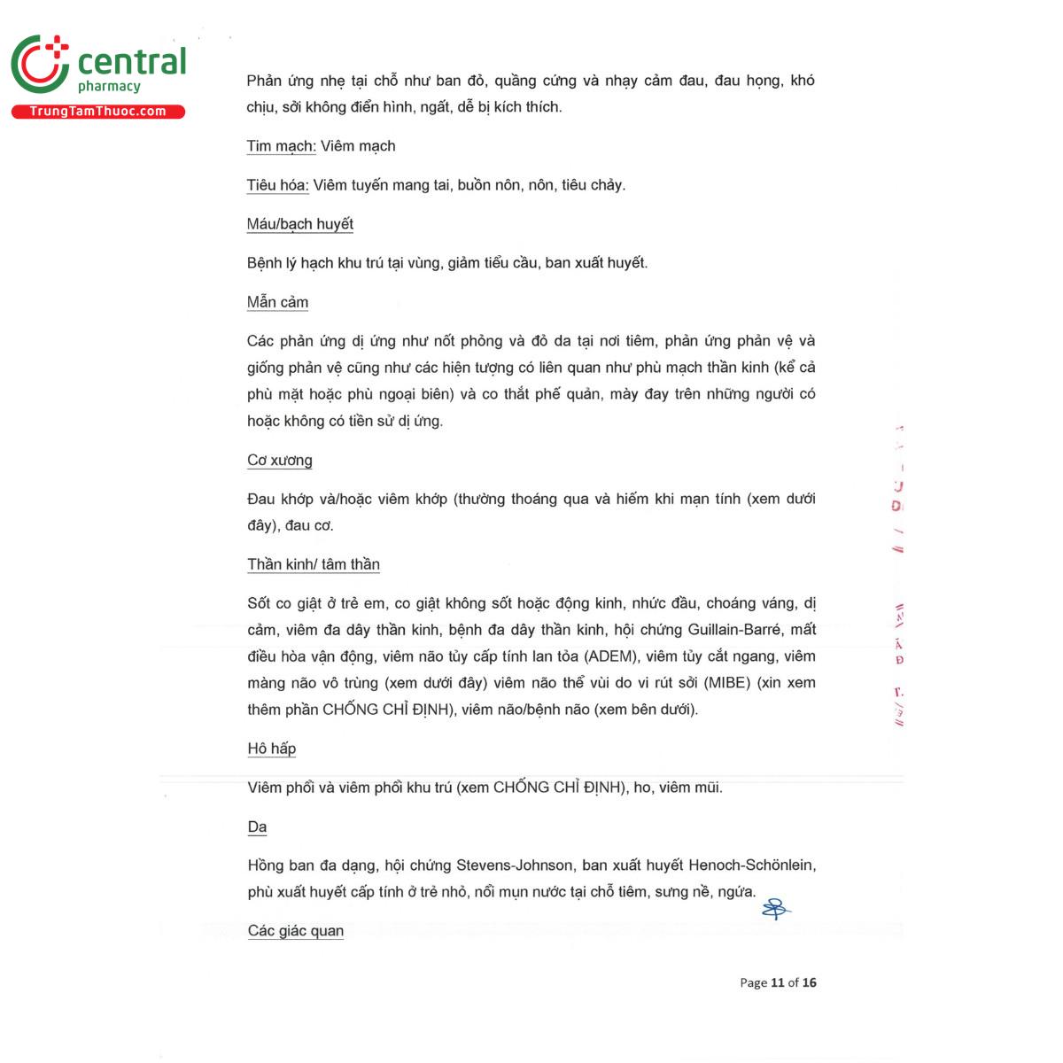 vaccine m m r ii 16 J3665