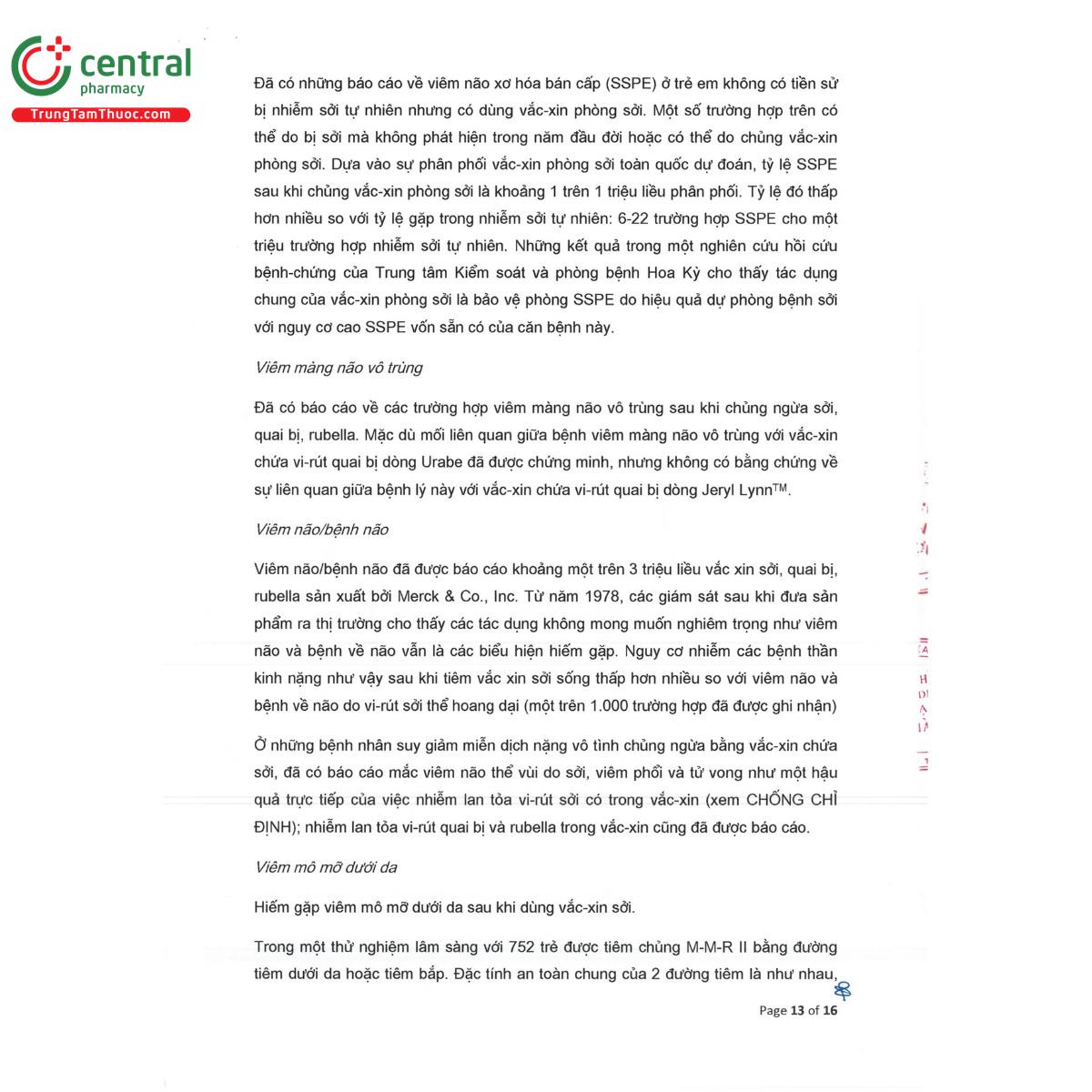 vaccine m m r ii 18 O5325