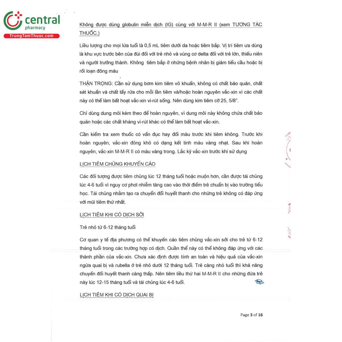 vaccine m m r ii 8 V8261