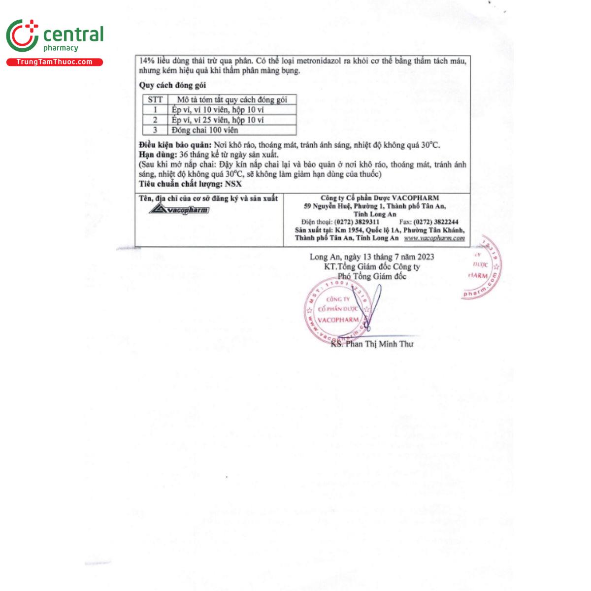 vaconidazol 250mg 8 O5881 vaconidazol 250mg 8 O5881