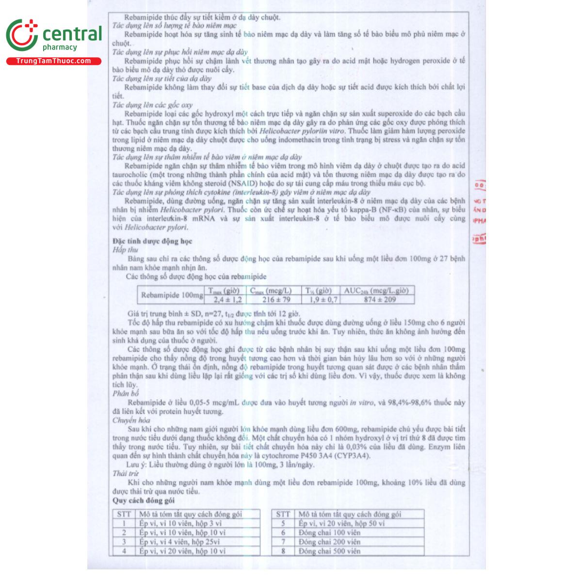 vacorepid 100mg 6 J3365