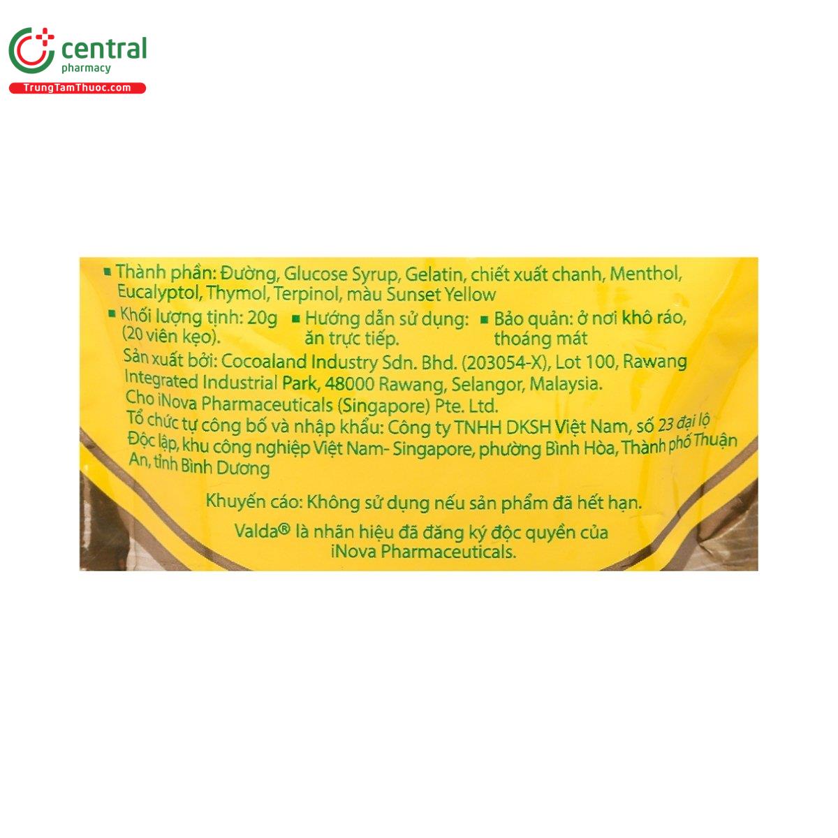 valda pastilles lemon menthol 6 G2170 valda pastilles lemon menthol 6 G2170