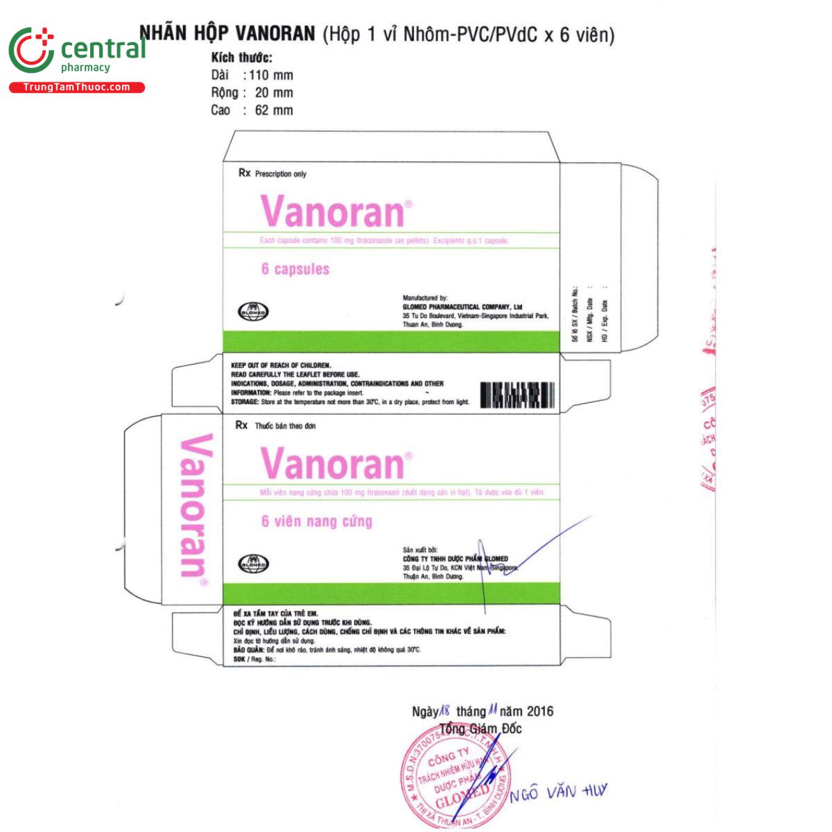 vanoran 100mg 4 Q6723 vanoran 100mg 4 Q6723
