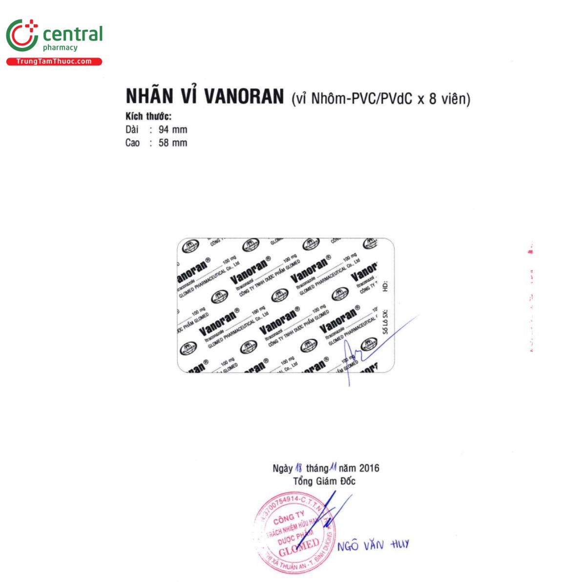 vanoran 100mg 5 B0450 vanoran 100mg 5 B0450
