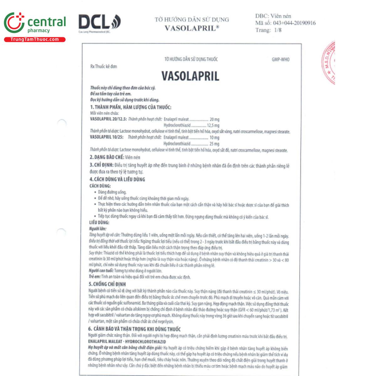 vasolapril 3 B0638 vasolapril 3 B0638