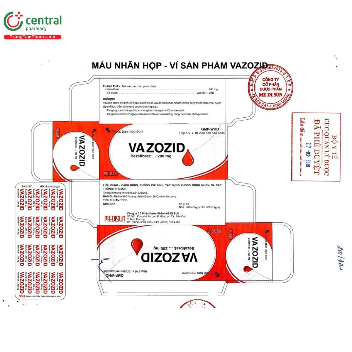 vazozid 200mg 4 E1036