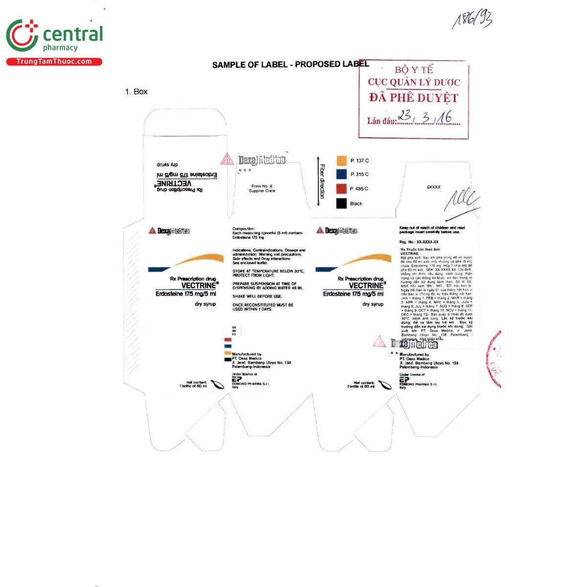 vectrine 175mg5ml dry syrup 7 P6308