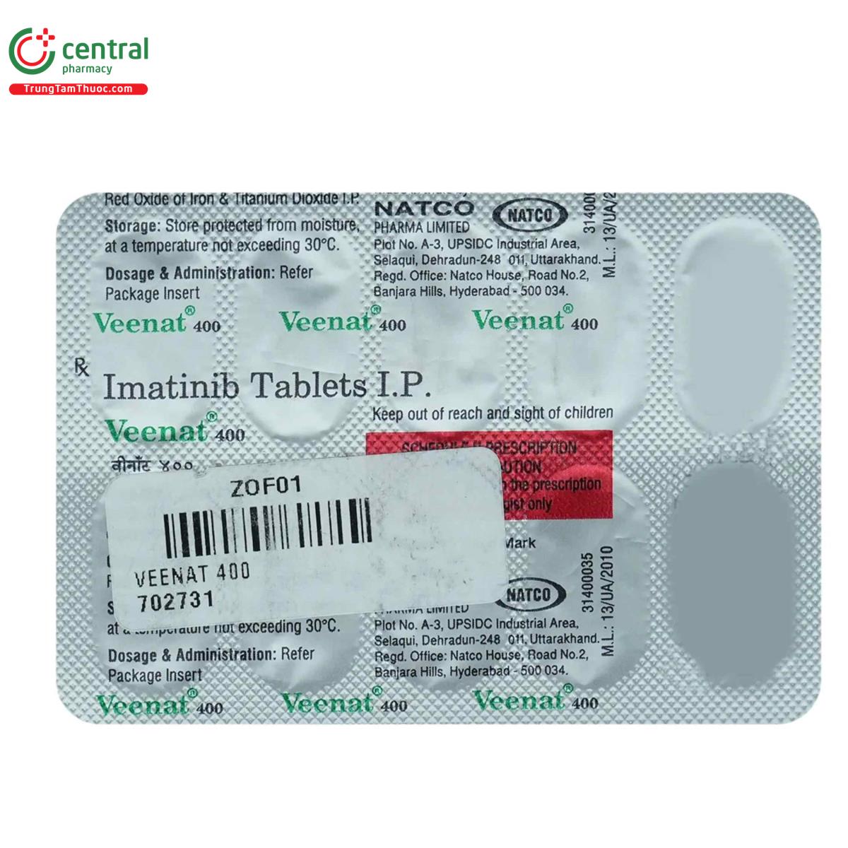 veenat 400mg 5 P6010