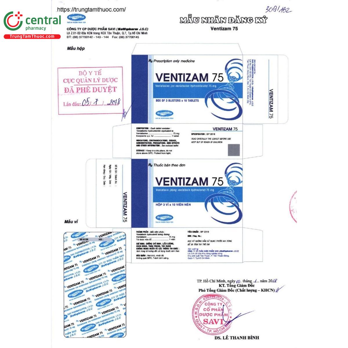 ventizam 75mg 2 A0632