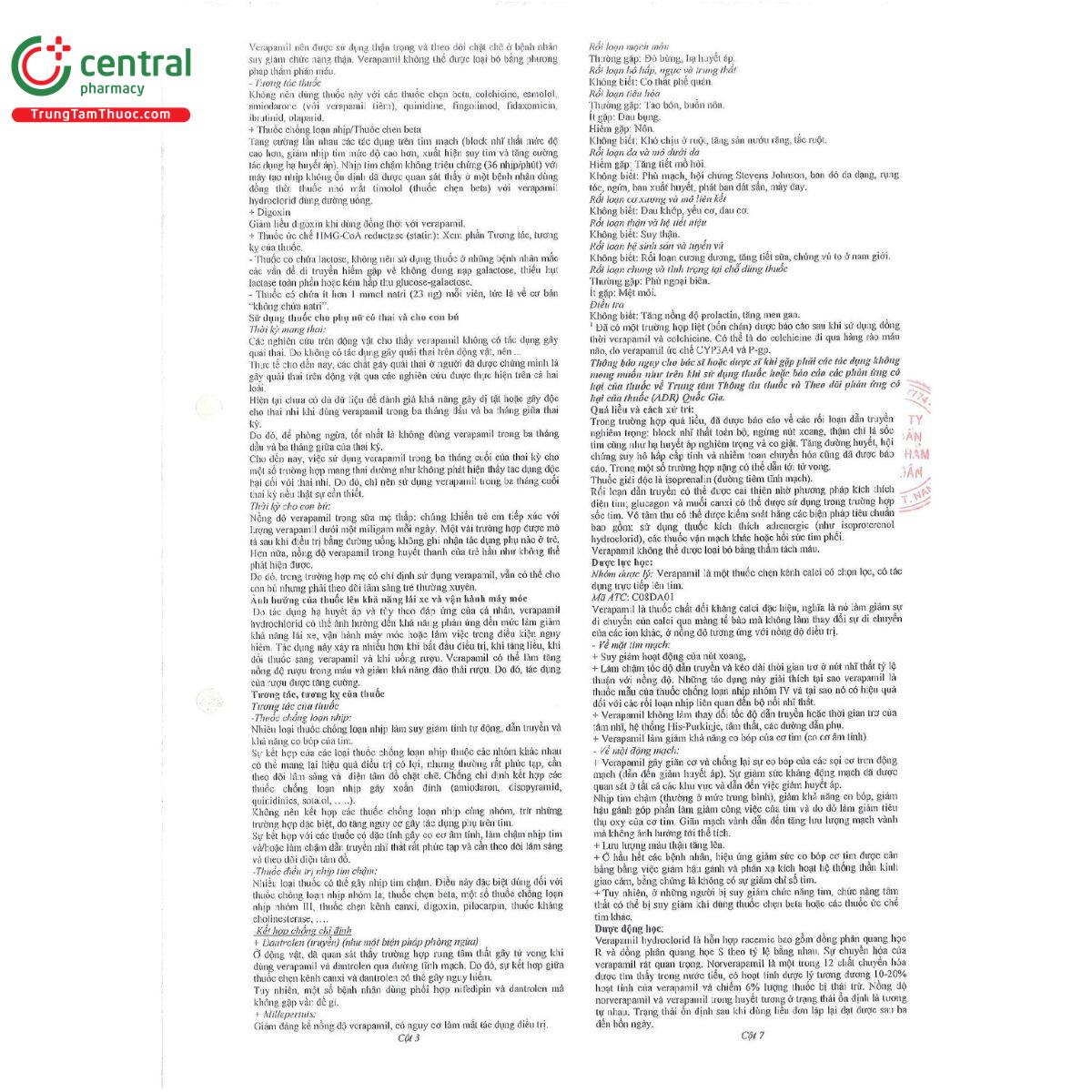 verapamil 120mg 7 B0266