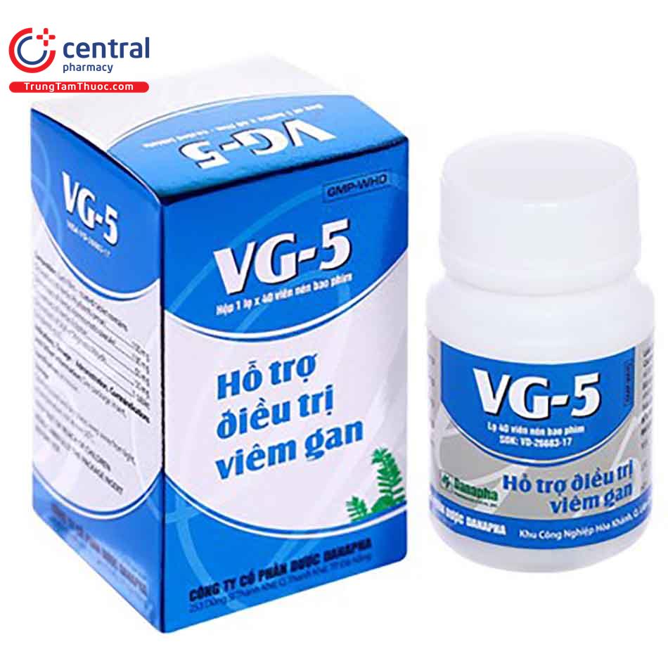 [CHÍNH HÃNG] Thuốc bổ gan VG-5 (Lọ 40 viên) cải thiện chức năng gan