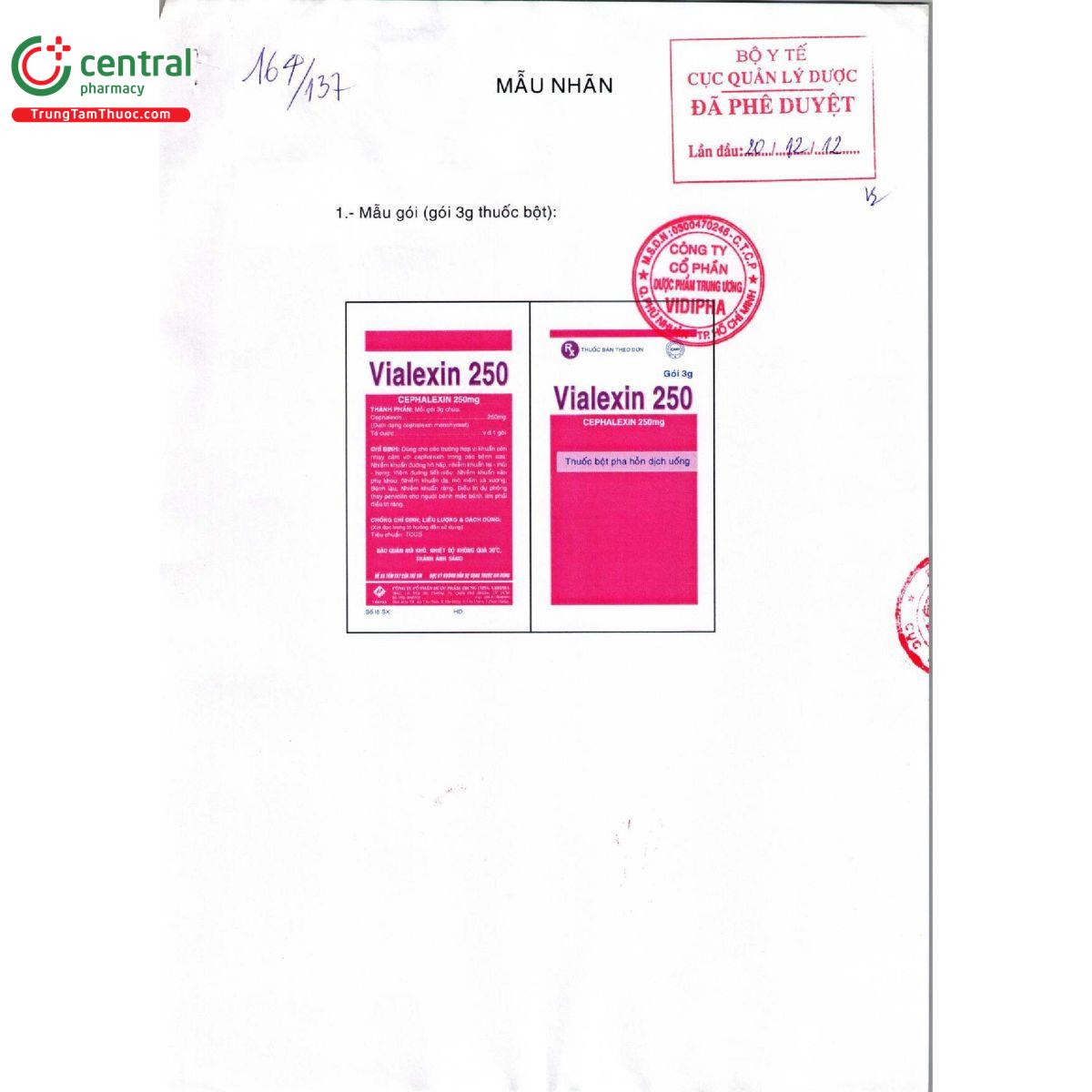 vialexin 250mg 5 R6206 vialexin 250mg 5 R6206