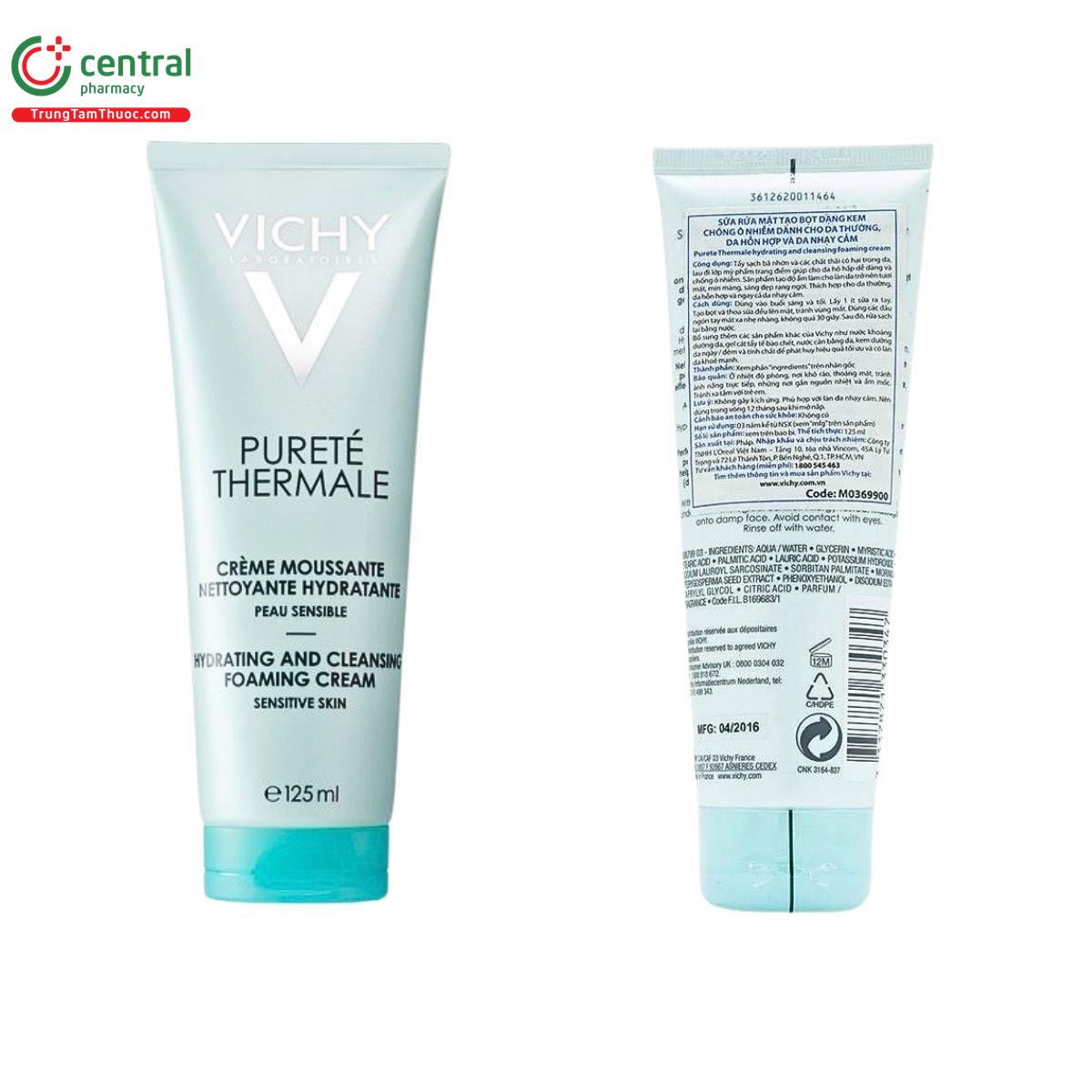 vichy purete thermale hydrating and cleansing foaming cream 3 I3840