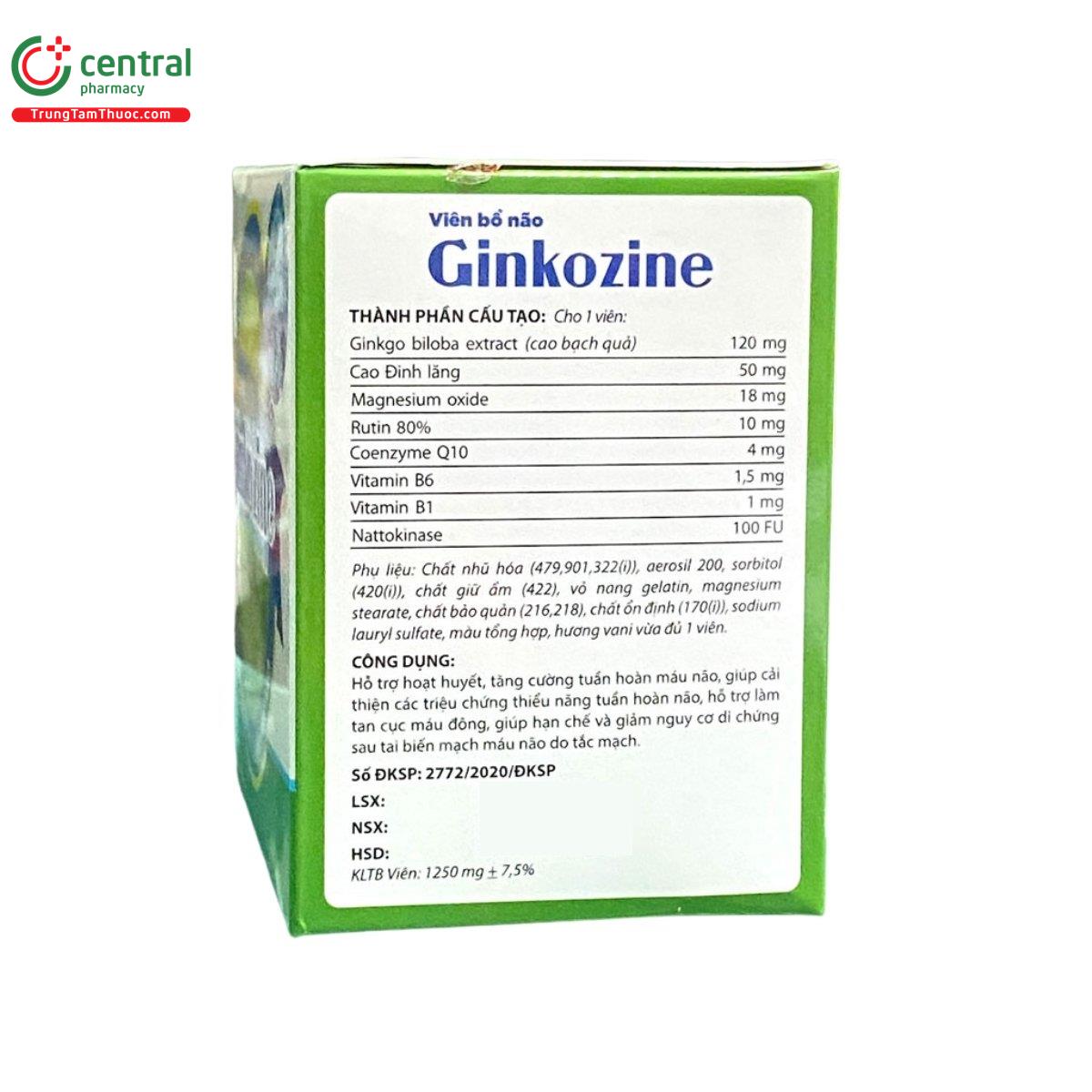 vien bo nao ginkozine 4 T8171 vien bo nao ginkozine 4 T8171