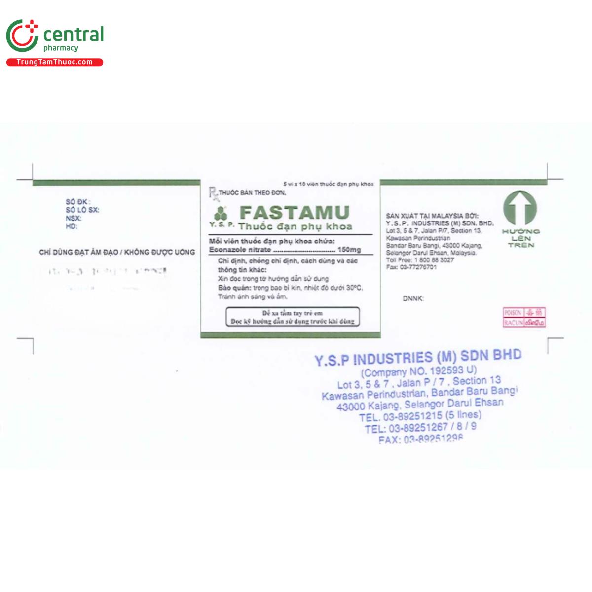 vien dan dat phu khoa fastamu 150mg 4 K4340