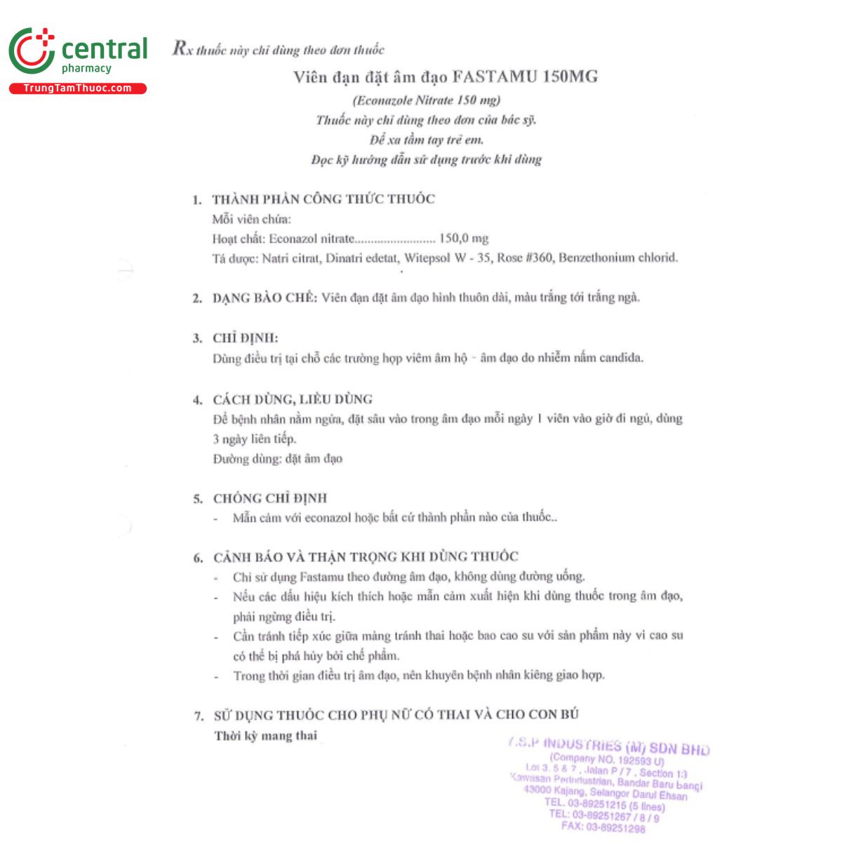 vien dan dat phu khoa fastamu 150mg 5 H3351