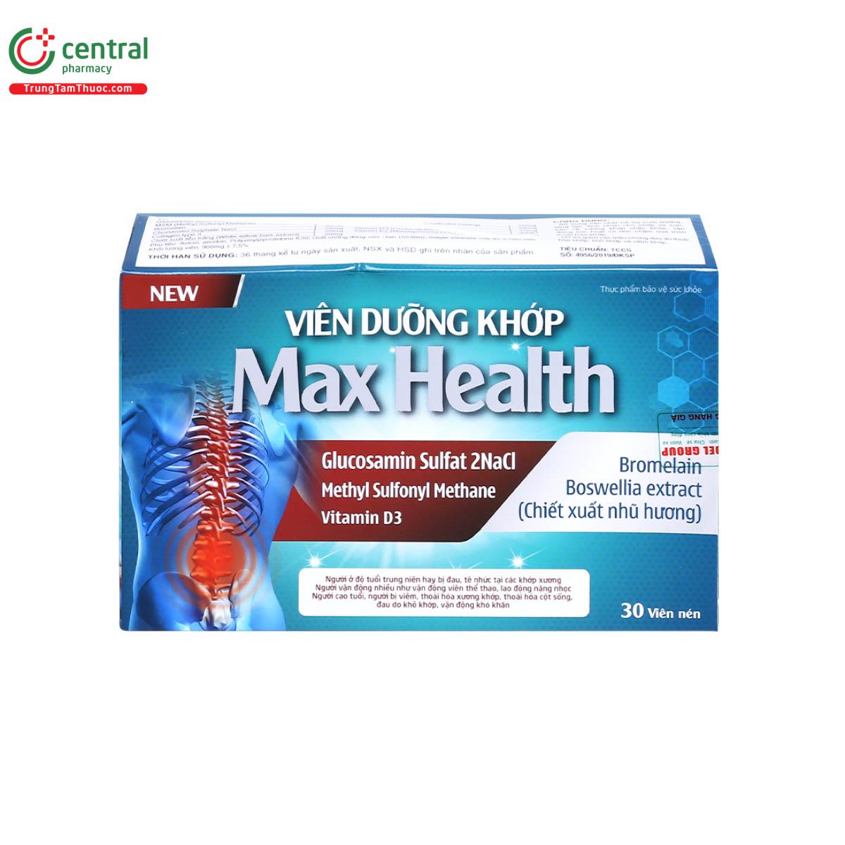 Viên dưỡng khớp Max Health (Hộp 30 viên)