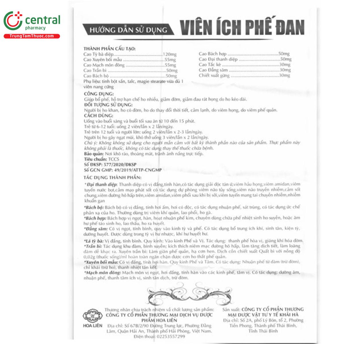 vien ich phe dan hoa lien 9 D1734