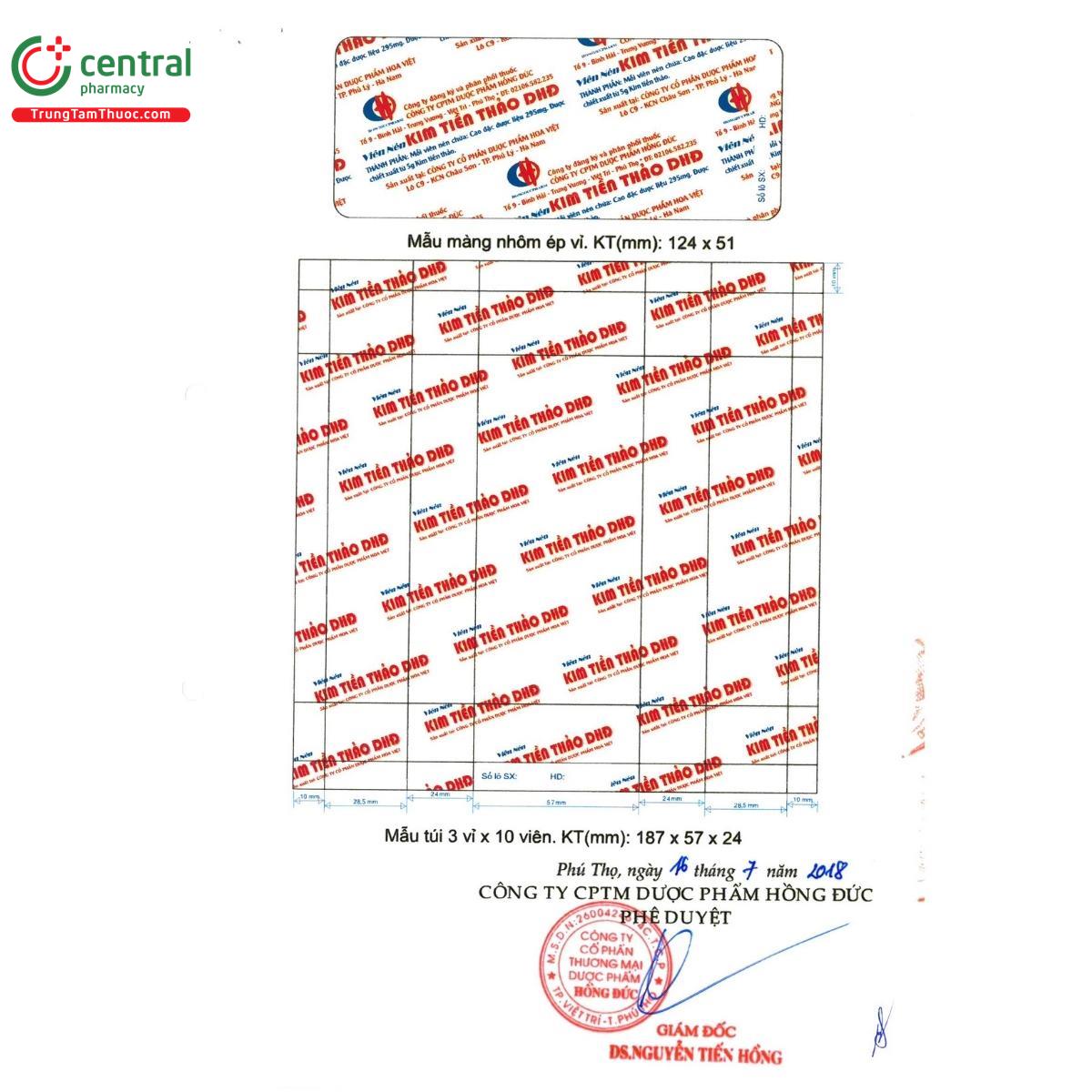 vien nen kim tien thao dhd 10 U8752 vien nen kim tien thao dhd 10 U8752
