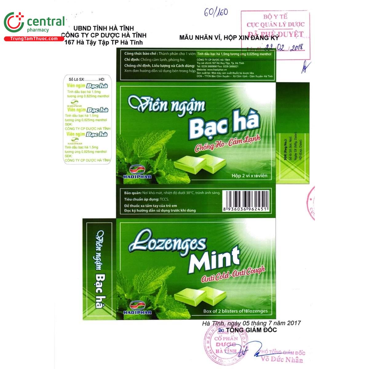 vien ngam bac ha hadiphar 6 K4033 vien ngam bac ha hadiphar 6 K4033