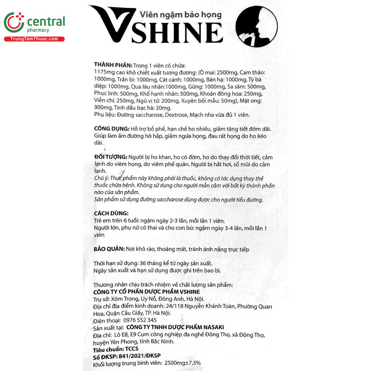 vien ngam bao hong vshine 4 G2384 vien ngam bao hong vshine 4 G2384