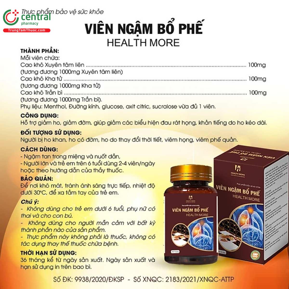 vien ngam bo phe health more 4 G2068 vien ngam bo phe health more 4 G2068