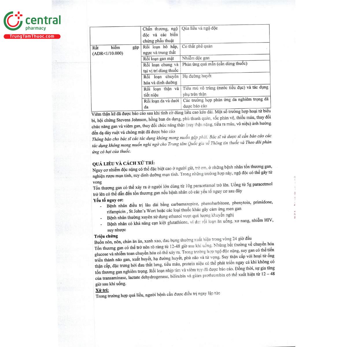 vien sui pafenol 500mg 10 A0810