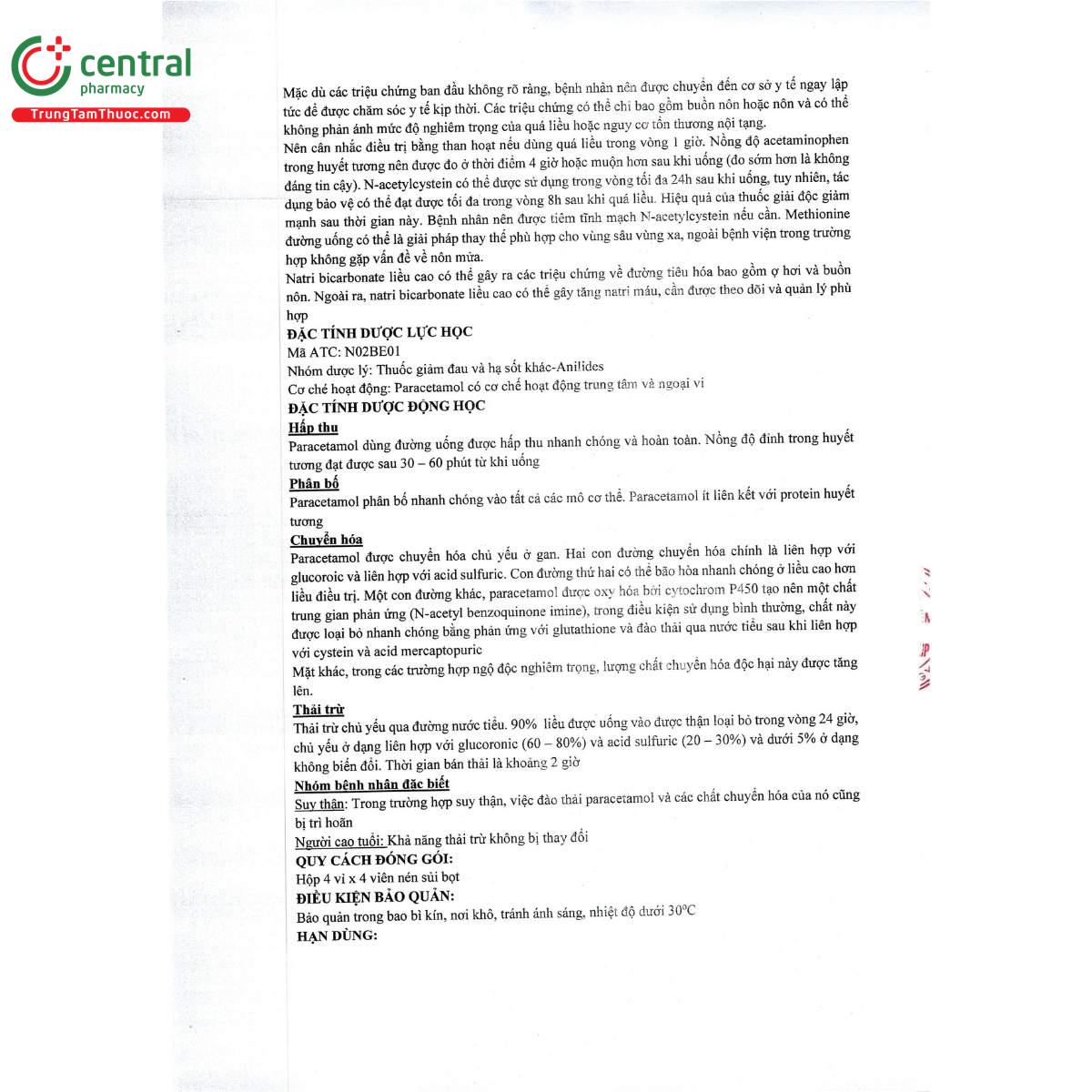 vien sui pafenol 500mg 11 H2546