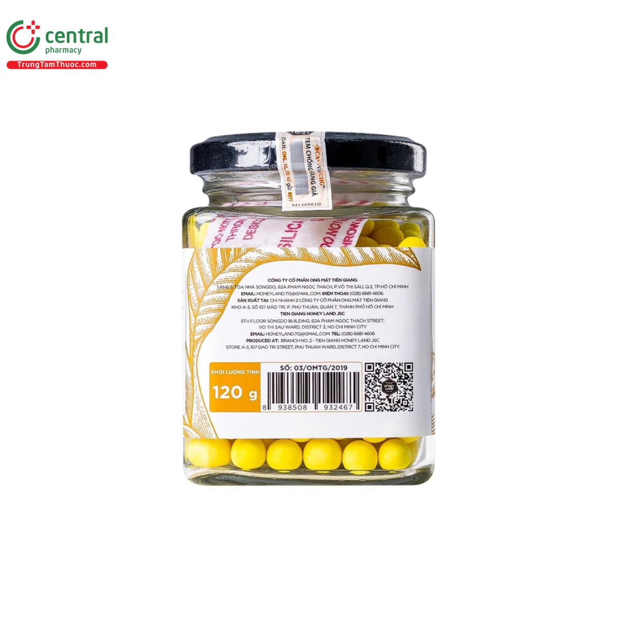 Viên tinh nghệ mật ong sữa chúa Honey Land 120g