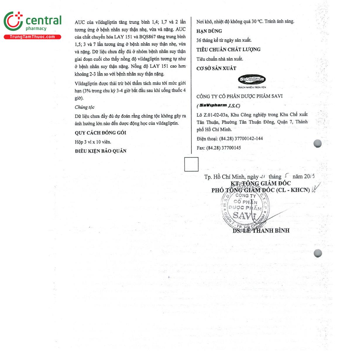 vildagliptin savi 50 11 U8364 vildagliptin savi 50 11 U8364
