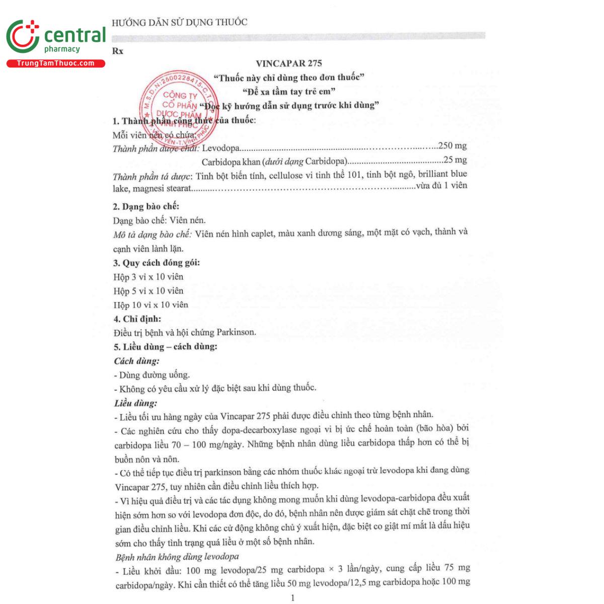 vincapar 275 3 S7837 vincapar 275 3 S7837