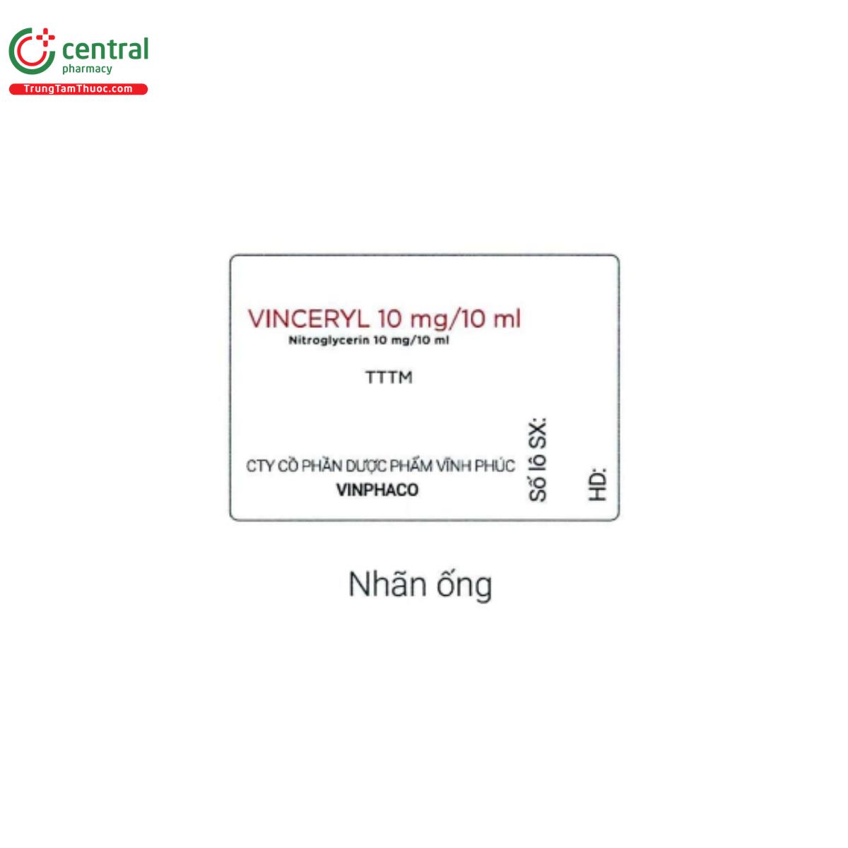 vinceryl 10mg 10ml 3 I3542