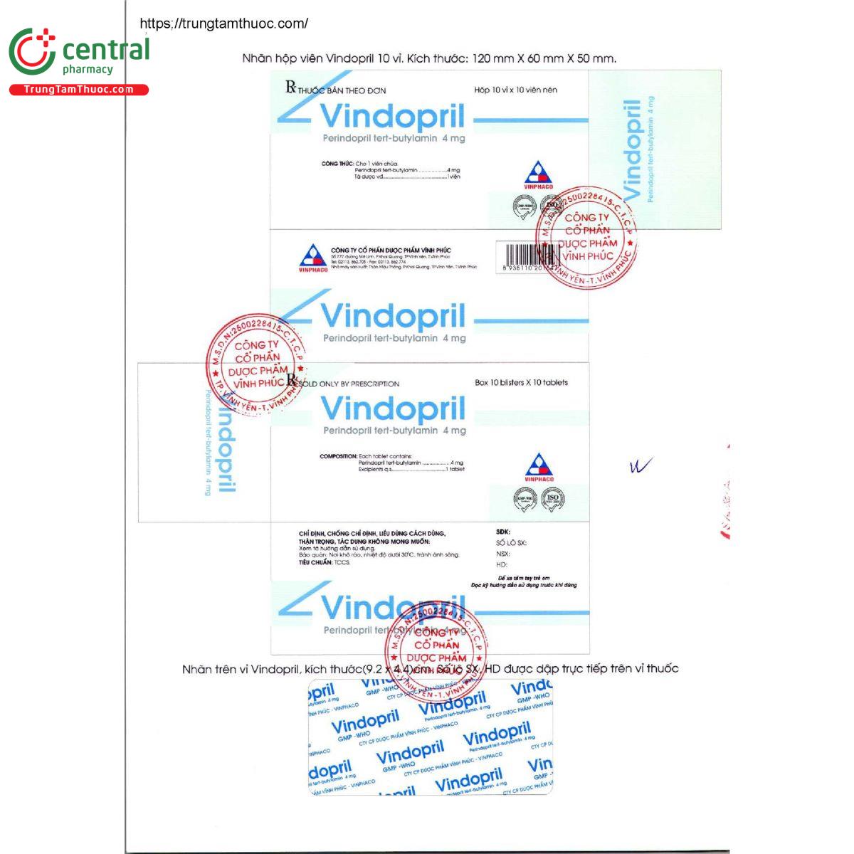 vindopril 4mg 4 I3158 vindopril 4mg 4 I3158