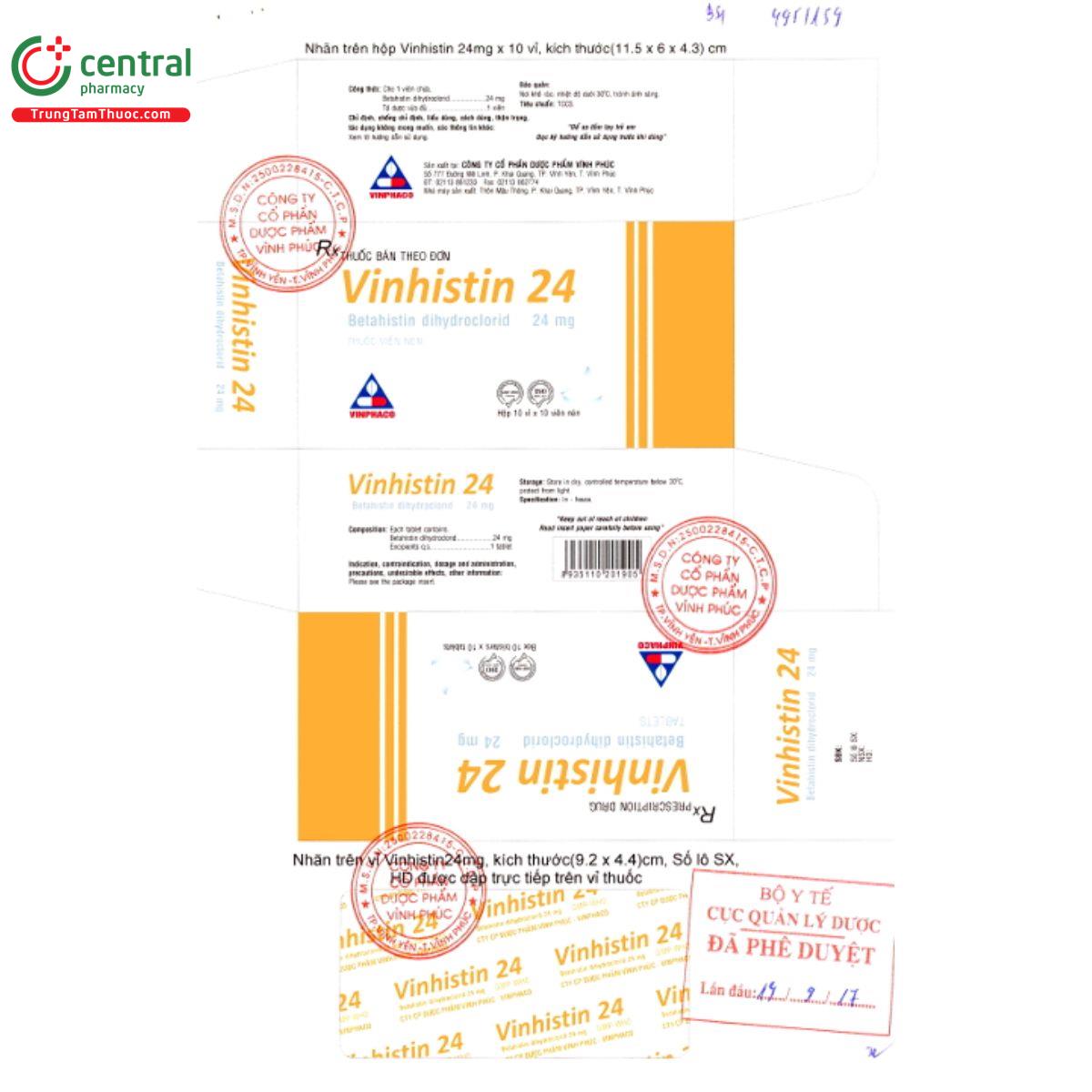 vinhistin 24mg 9 N5565