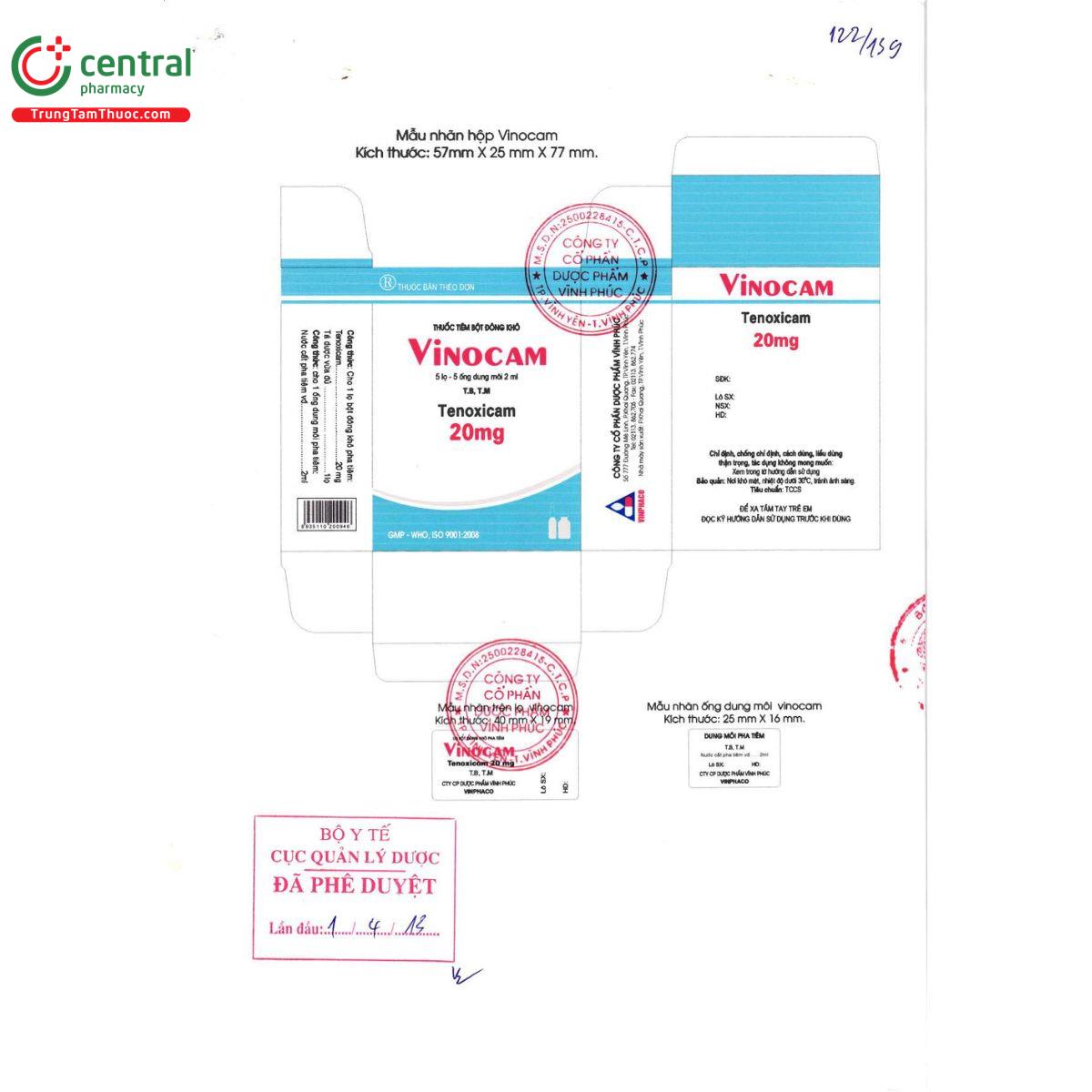 vinocam 20mg 4 F2071 vinocam 20mg 4 F2071