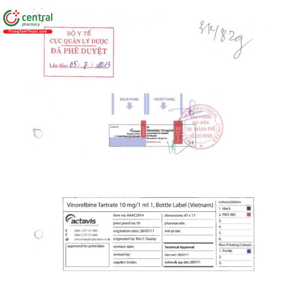 vinorelsin 10mg ml 3 N5248