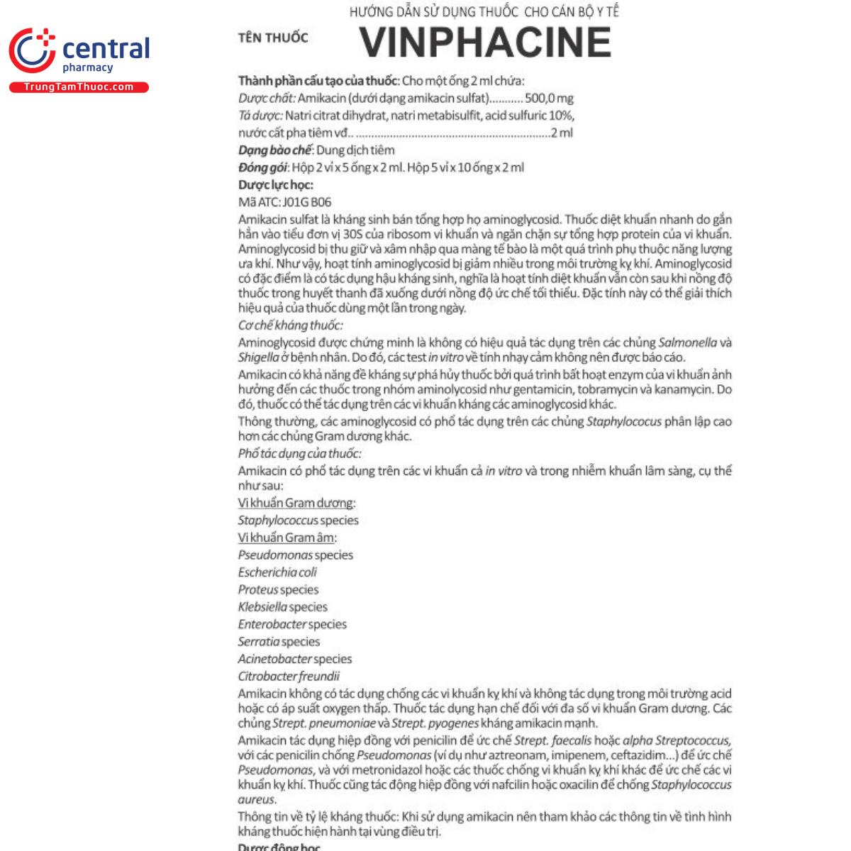 vinphacine 500mg 2ml 6 D1548