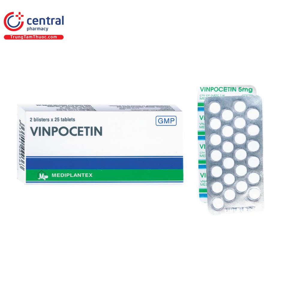 THUỐC VINPOCETIN 5MG MEDIPLANTEX BAO BÌ CHỮ ĐỎ ĐEN DỄ NHẬN DIỆN