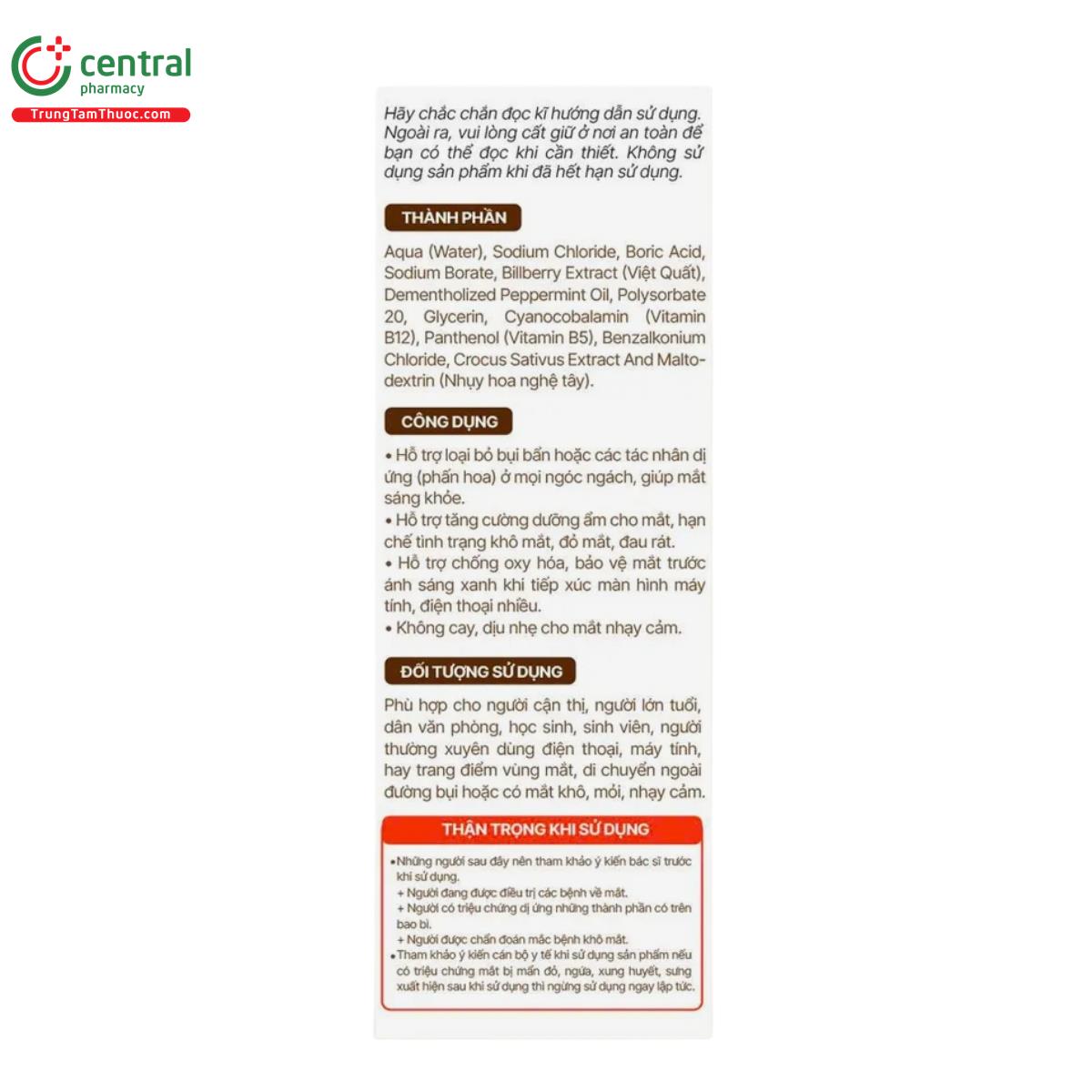 viplus multi b eye wash herbal care 3 D1206