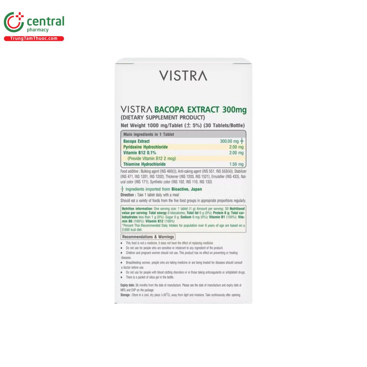 vistra bacopa extract 300mg 3 Q6334 vistra bacopa extract 300mg 3 Q6334