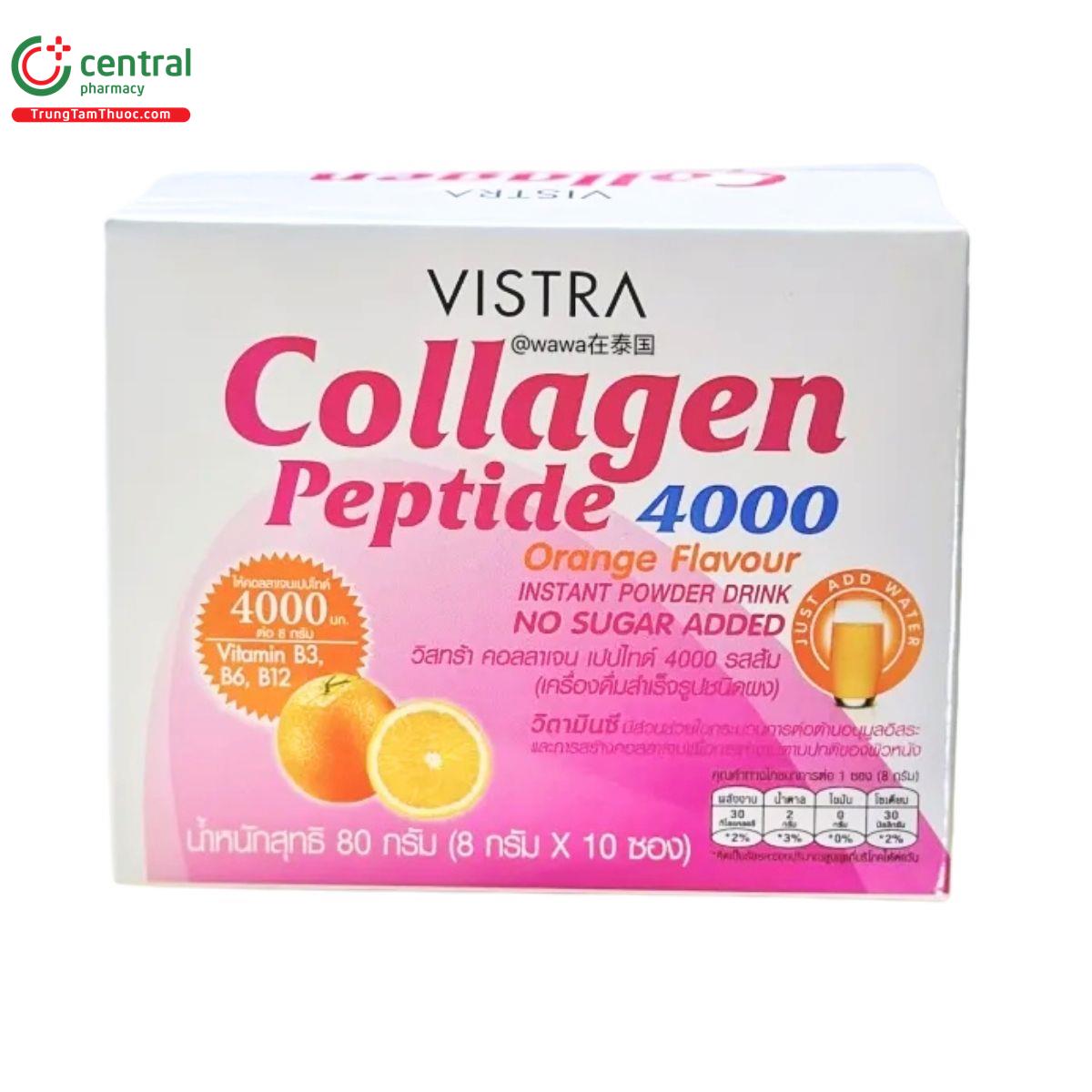 vistra collagen peptide 4000 orange flavour instant powder drink 2 B0158