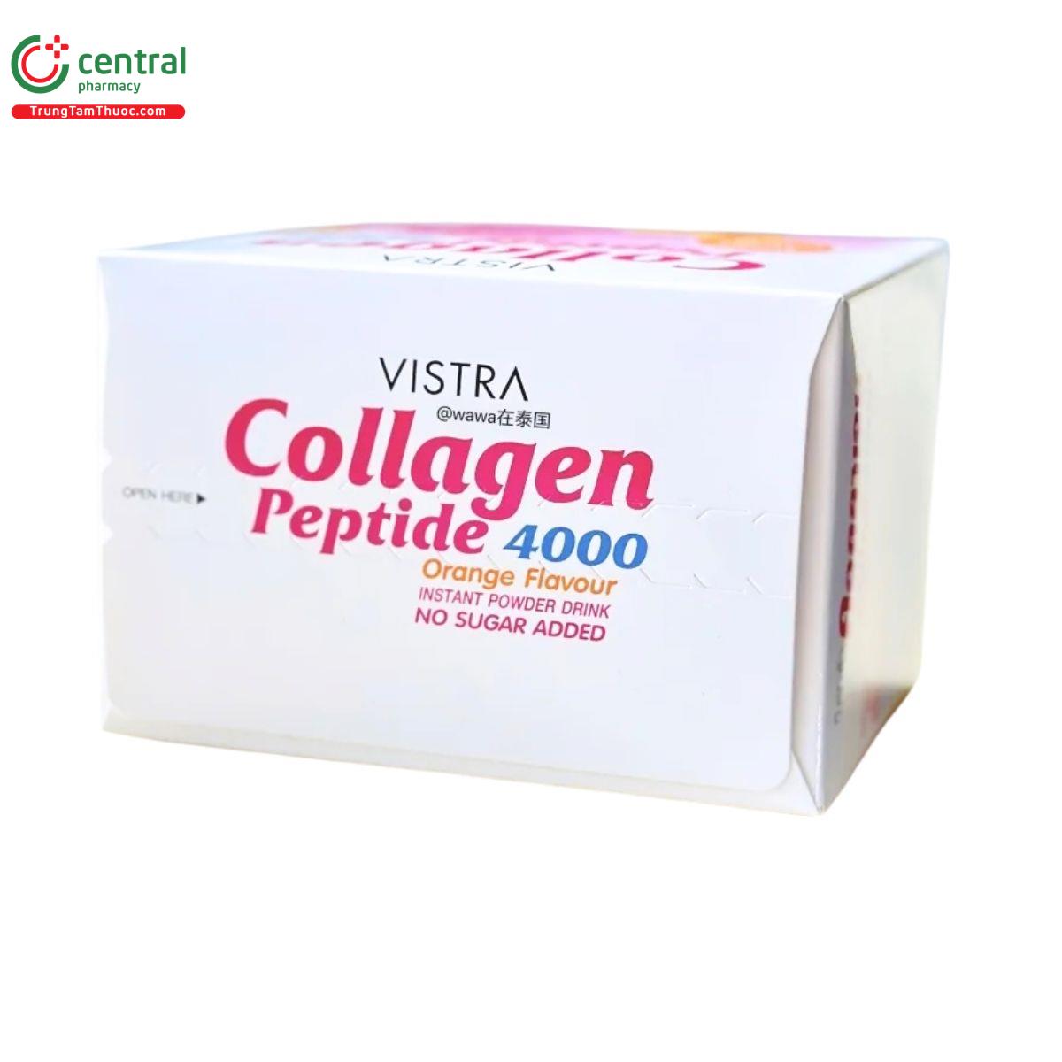 vistra collagen peptide 4000 orange flavour instant powder drink 6 P6853