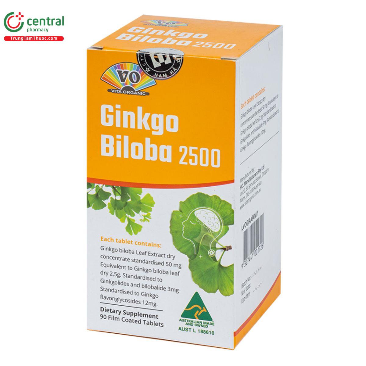 vita organic ginkgo biloba 2500 3 U8626