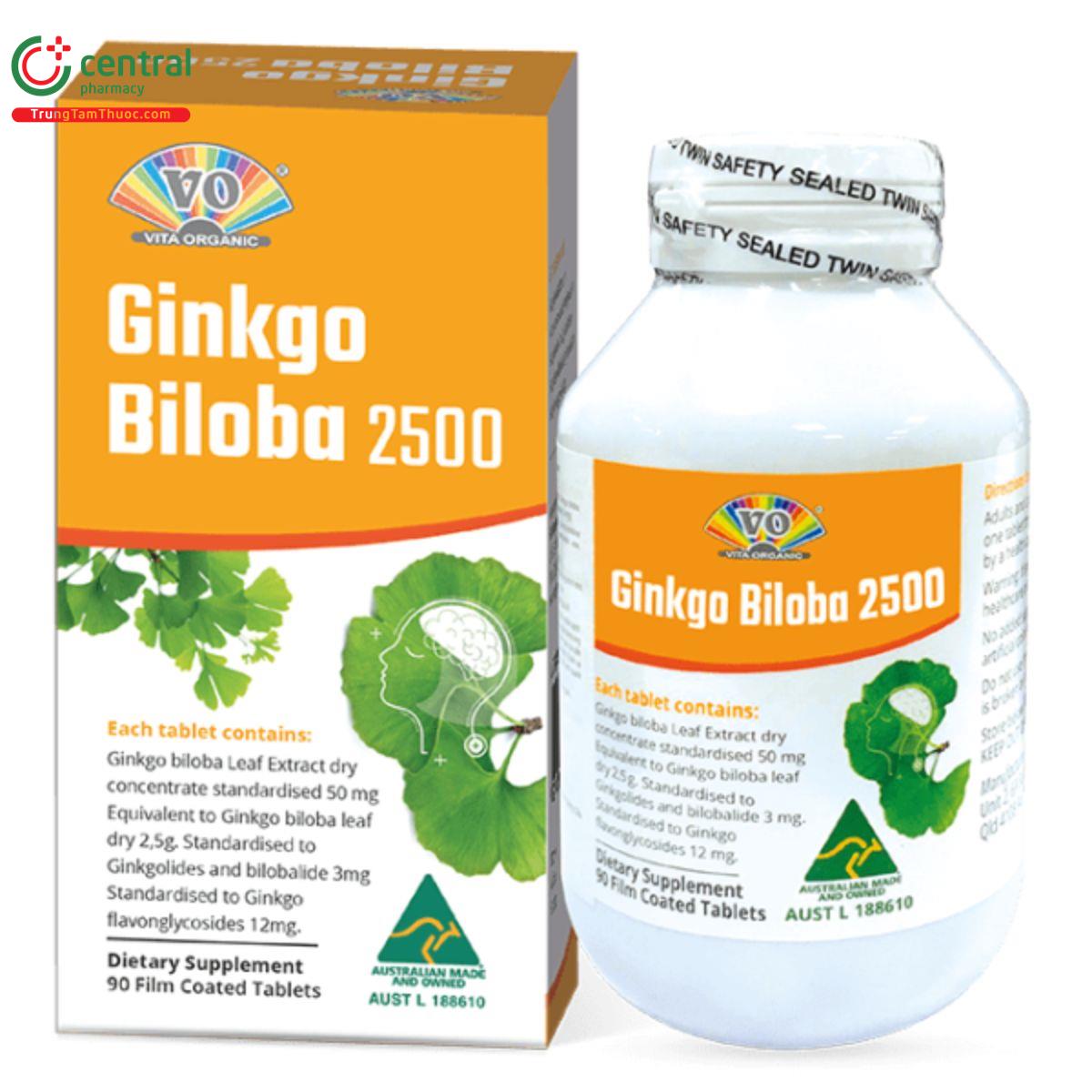 vita organic ginkgo biloba 2500 4 U8801